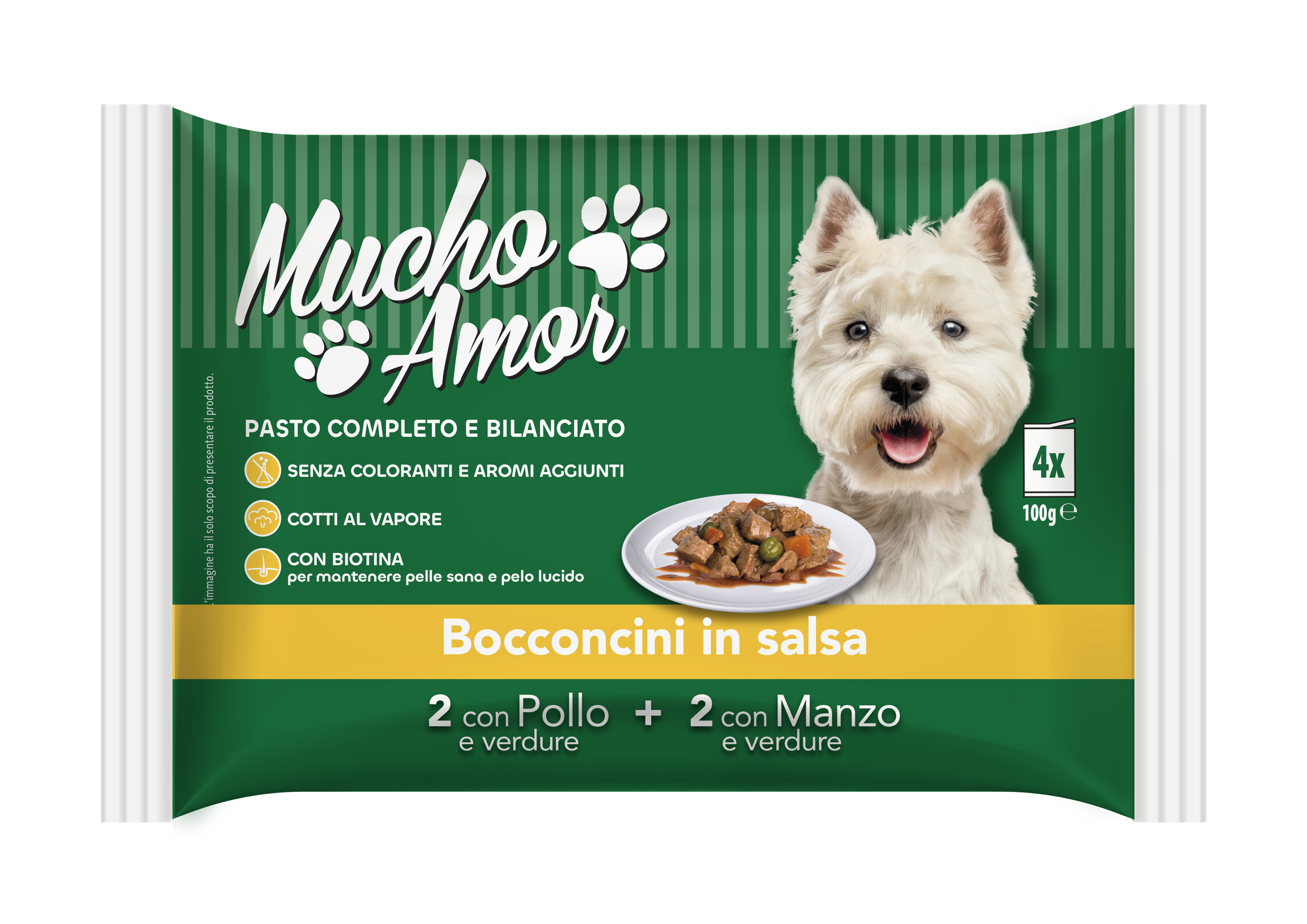 BOCCONCINI CANE POLLO/VERDURE IN SALSA 4 PZ-100 G