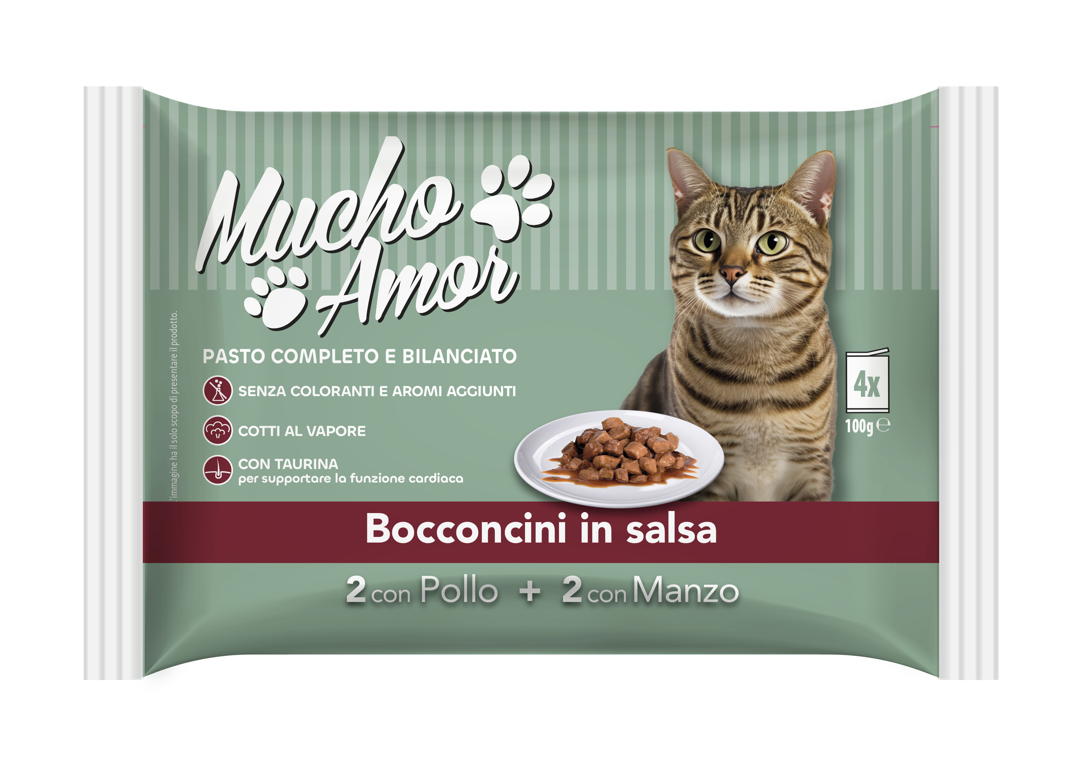BOCCONCINI GATTO MANZO/POLLO IN SALSA 4 PZ-100 G