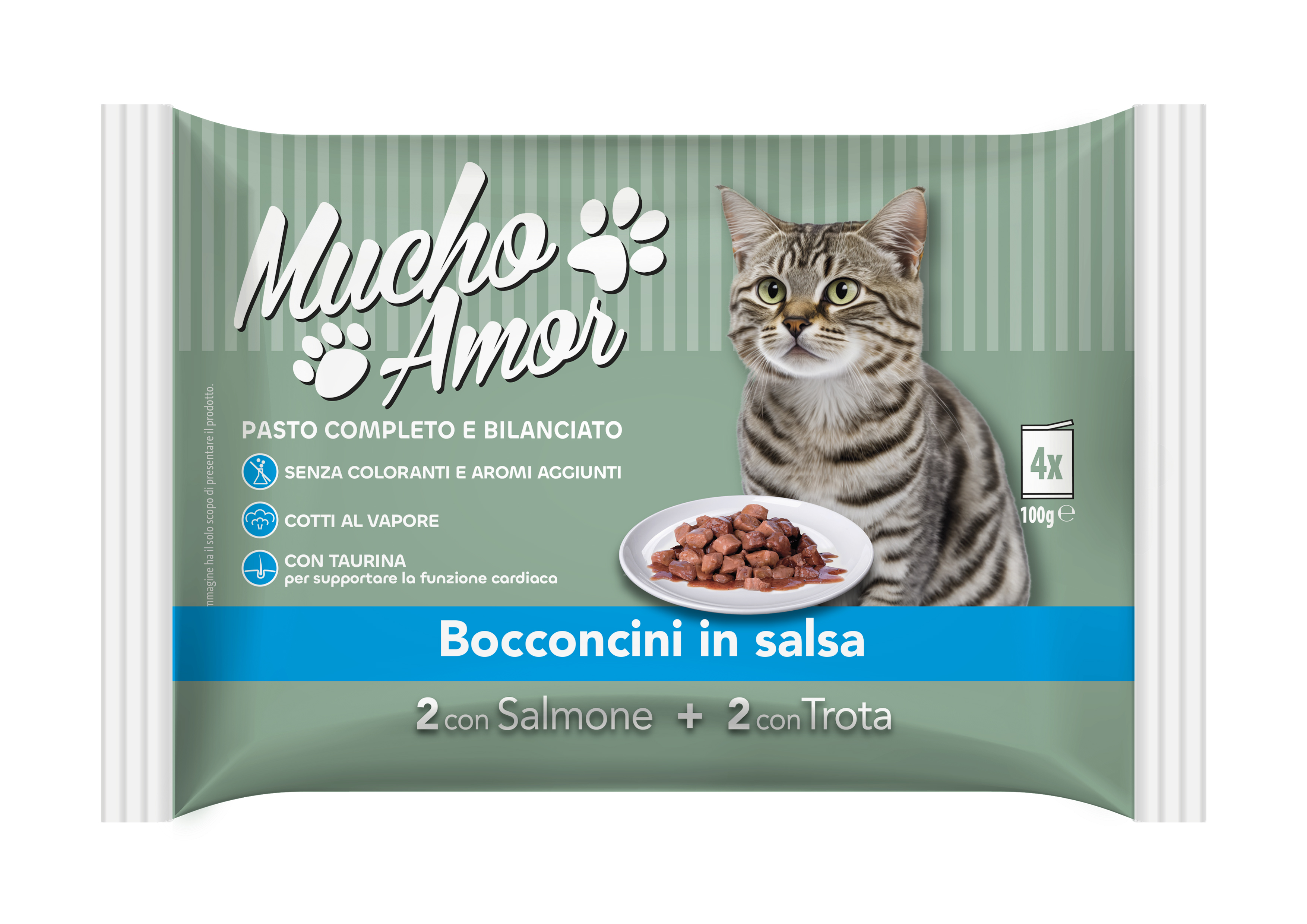BOCCONCINI GATTO SALMONE/TROTA IN SALSA 4 PZ-100 G