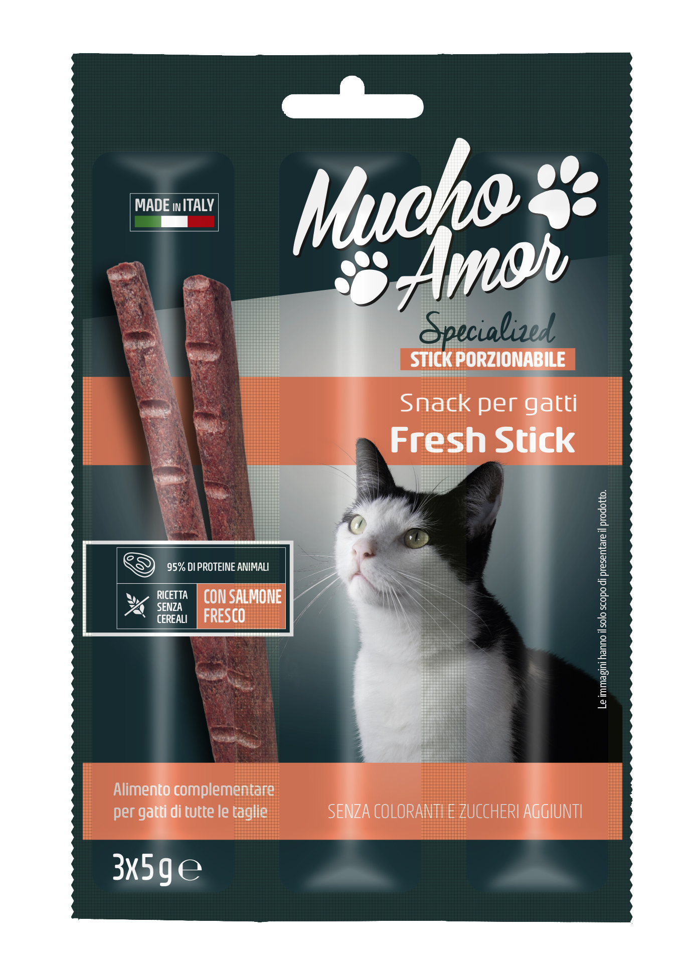 FRESH STICK GATTO SALMONE 3PZ X 5 G